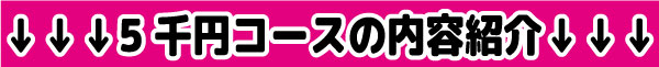 5千円コースの内容紹介↓